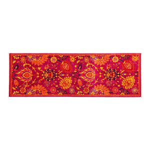 One-of-a-Kind Eclectic Vivid Hand-Knotted Pink Area Rug