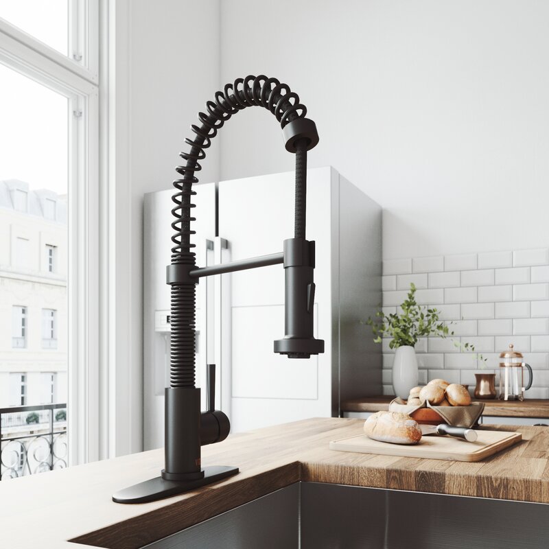 VIGO Edison Pull Down Single Handle Kitchen Faucet ...