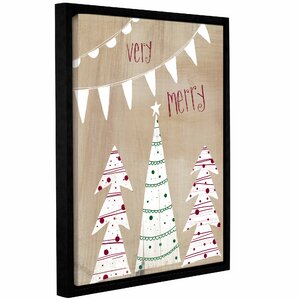 Very Merry Framed Textual Art on Wrapped Canvas
