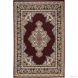 Hand-Woven Dark Brown Area Rug