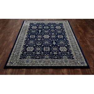 Kensington Machine Woven Navy Area Rug