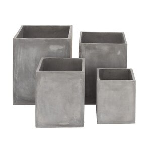 4-Piece FiberClay Planter Box Set