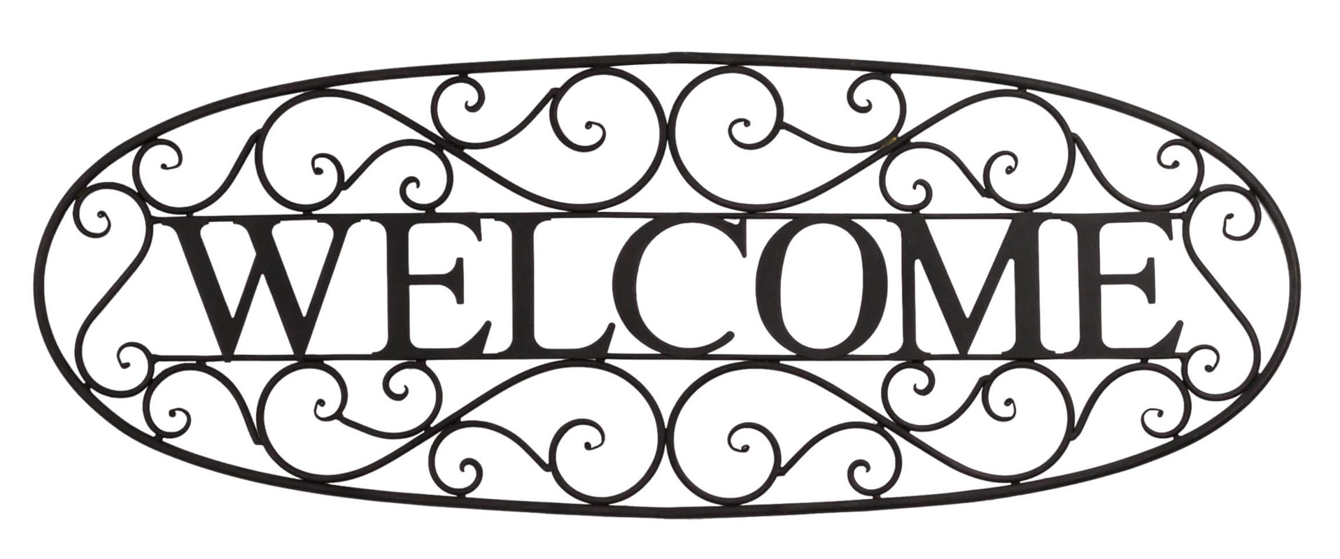 Black Wrought Iron Wall Decor bayaccents welcome sign wrought iron wall décor & reviews | wayfair Black Wrought Iron Wall Decor bayaccents welcome sign wrought iron wall décor & reviews | wayfair