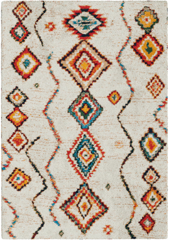 Laude Vive Beausejour High Pile Moroccan Diamond Cream Rug Beausejour High Pile Moroccan Diamond Cream Rug