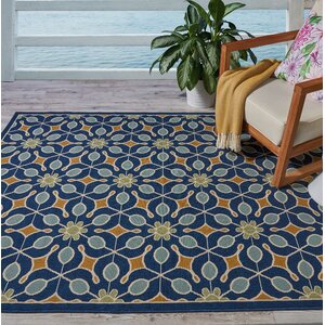 Lewis Navy Indoor/Outdoor Area Rug