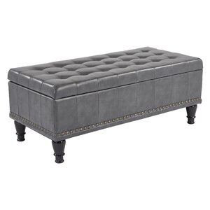 Baylie Storage Leather Ottoman