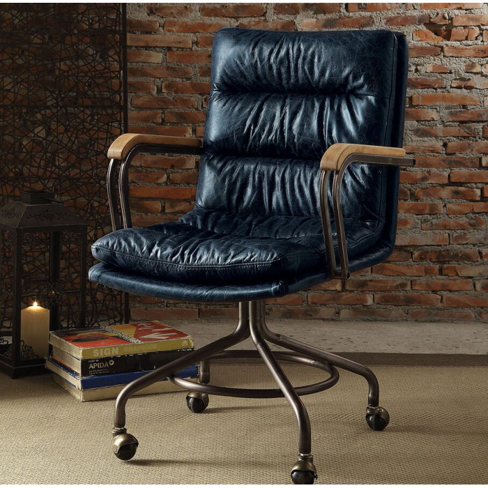 Medway Genuine Leather Drafting Chair