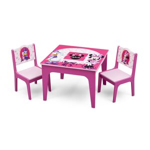 Minnie Mouse Kids 3 Piece Table and Chair Set