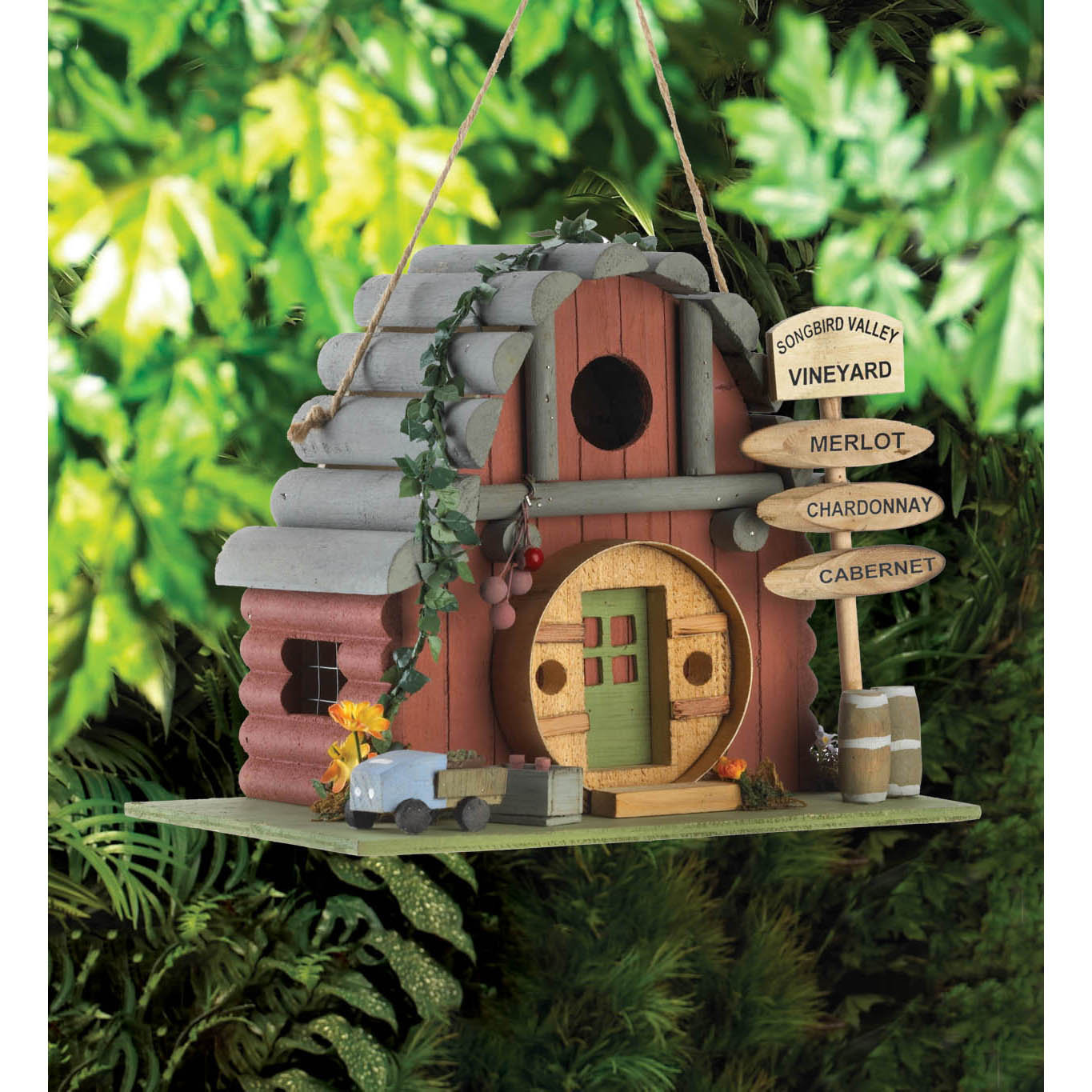 Birdhouses Country Ice Cream Parlor Shop Wood Fairy House Bird