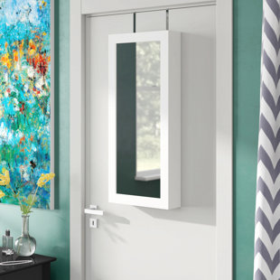 Over The Door Jewelry Armoires You Ll Love Wayfair Kristen Jewelry And Makeup Cabinet Over The Door Armoire With Mirror