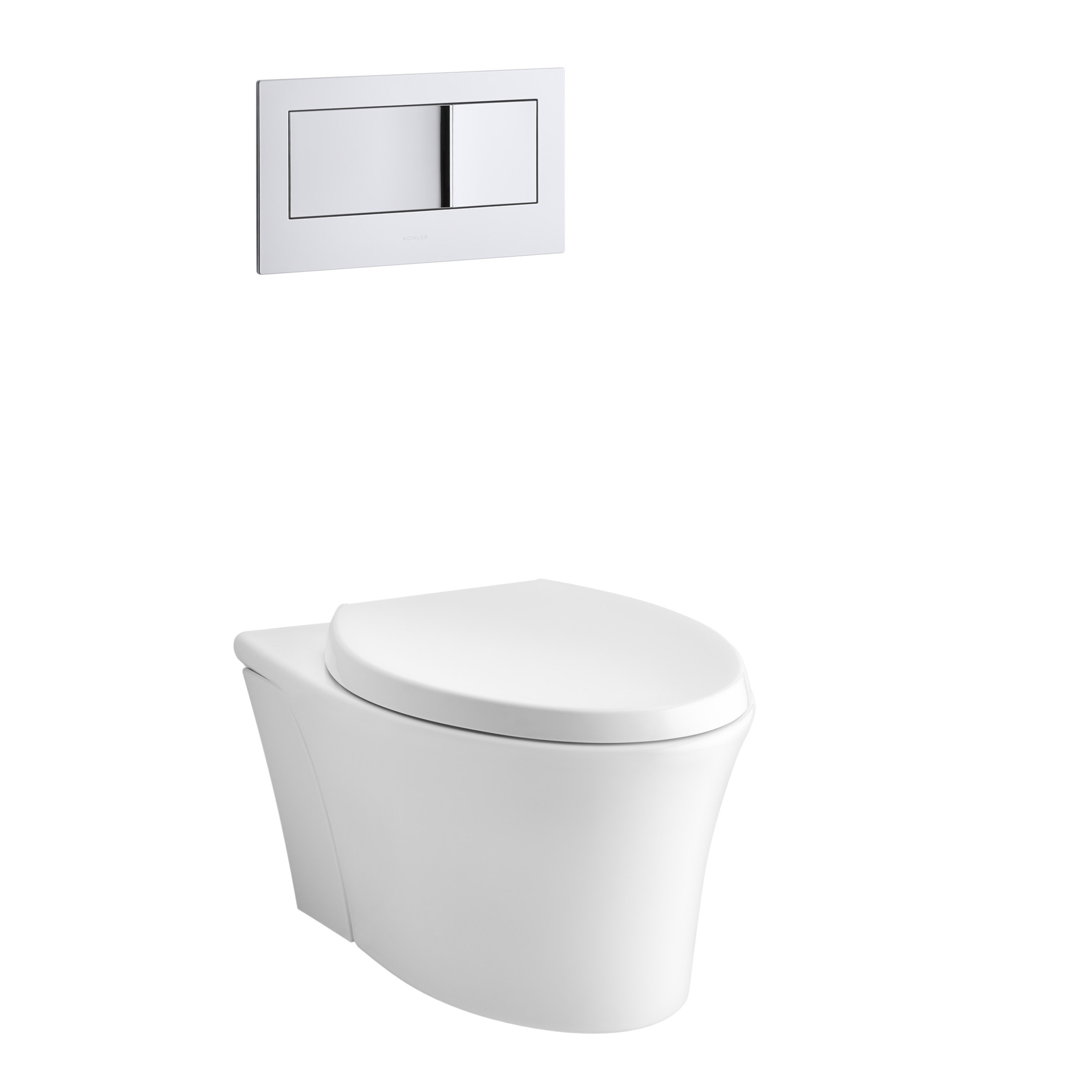 K 6299 0 7 96 Kohler Veil One Piece Elongated Dual Flush Wall Hung K 6299 0 7 96 Kohler Veil One Piece Elongated Dual Flush Wall Hung Toilet With Reveal Quiet Close Seat Reviews Wayfair