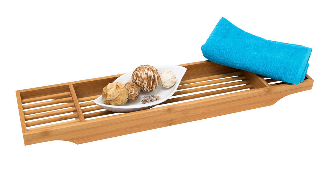 Relaxdays Bamboo Bath Tray & Reviews Wayfair.co.uk