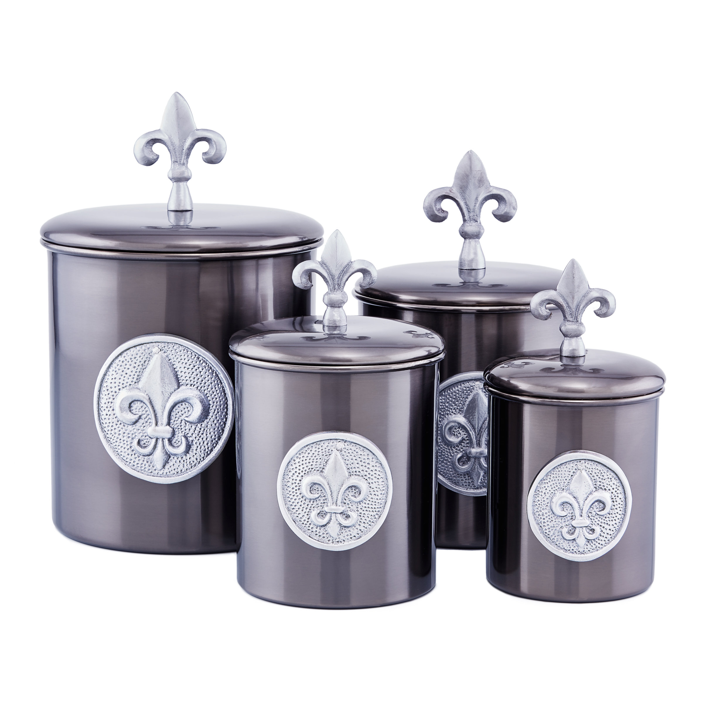 Old Dutch Fleur De Lis 4 Piece Kitchen Canister Set & Reviews | Wayfair