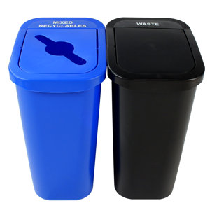 Billi Box Mixed Recyclables Gallon Recycling Bin Set Billi Box Mixed Recyclables Gallon Recycling Bin Set