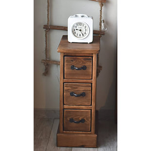 Very Narrow Bedside Cabinets Wayfair Co Uk Rustikal 3 Drawer Bedside Table