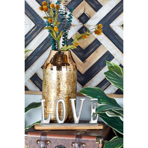 Aluminum Wood Love Letter Block