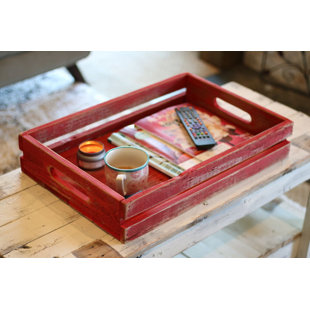 Red Decorative Trays You Ll Love Wayfair Quickview Black Natural Red