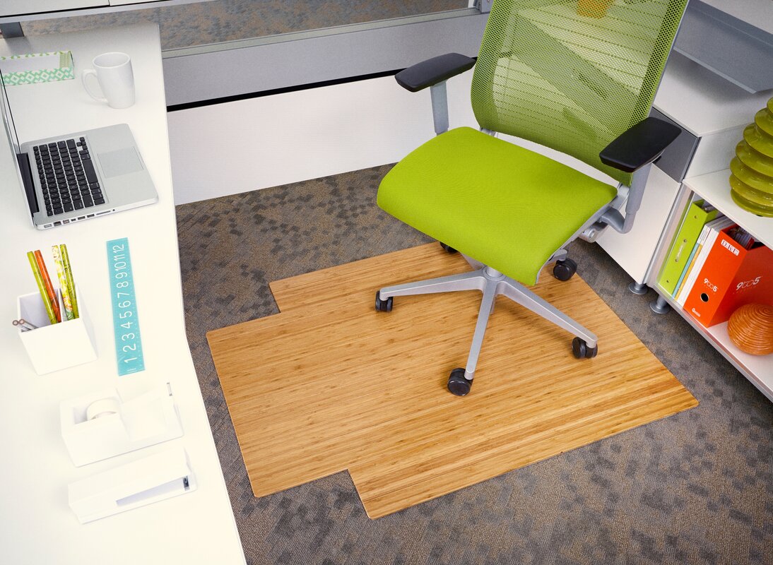 Wildon Home ® Executive Bamboo Office Chair Mat & Reviews | Wayfair