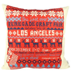 Christmas Sweater Los Angeles Throw Pillow