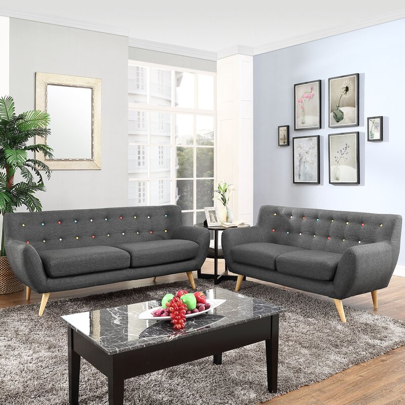 Meggie 2 Piece Living Room Set & Reviews | AllModern