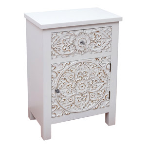 Nachttisch mit Schublade von Burkina Home Decor