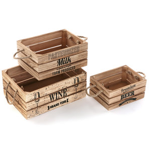 3-tlg. Boxen-Set aus Holz von Hokku Designs