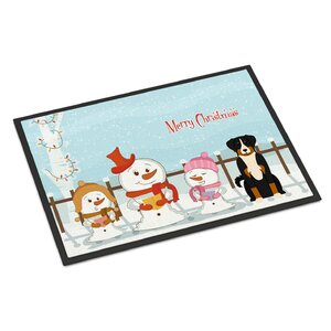 Merry Christmas Carolers Appenzeller Sennenhund Doormat