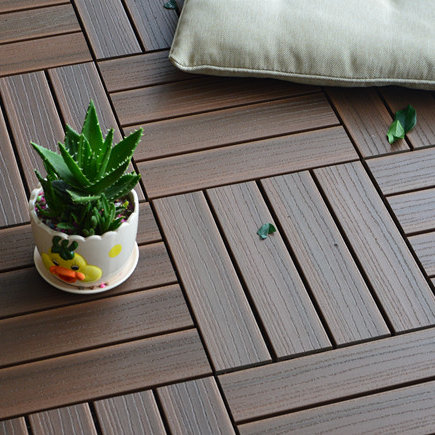 Vifah Composite Walnut 12 X Interlocking Deck Tiles Reviews Composite Walnut 12 X Interlocking Deck Tiles Out Of Stock