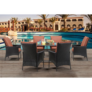 Billington 7 Piece Dining Set with Cushions