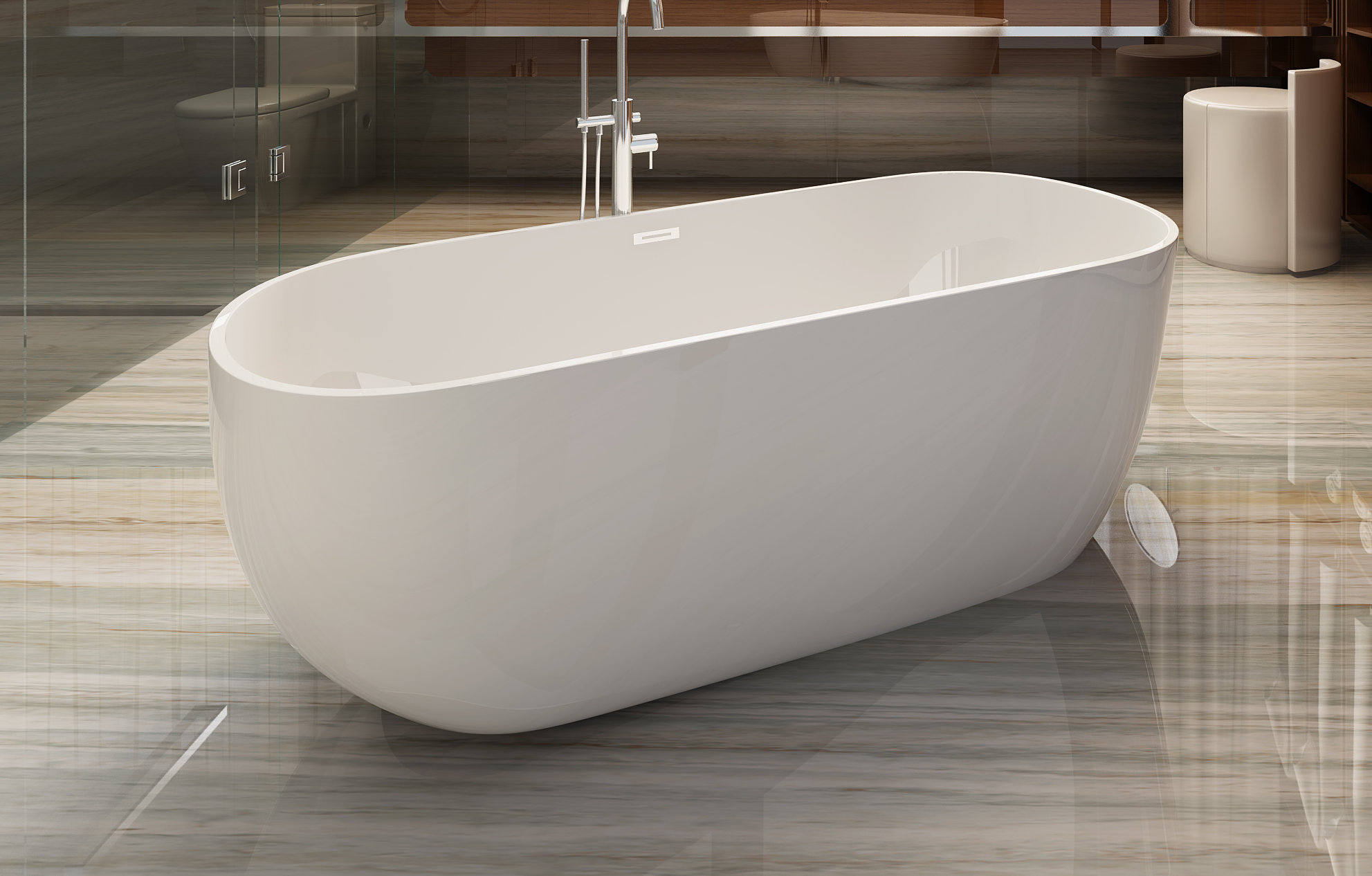 Aqualife Corp Milan 59 X 29 Freestanding Soaking Bathtub Reviews Bathtubk1513 Milan 59 X 29 Freestanding Soaking Bathtub