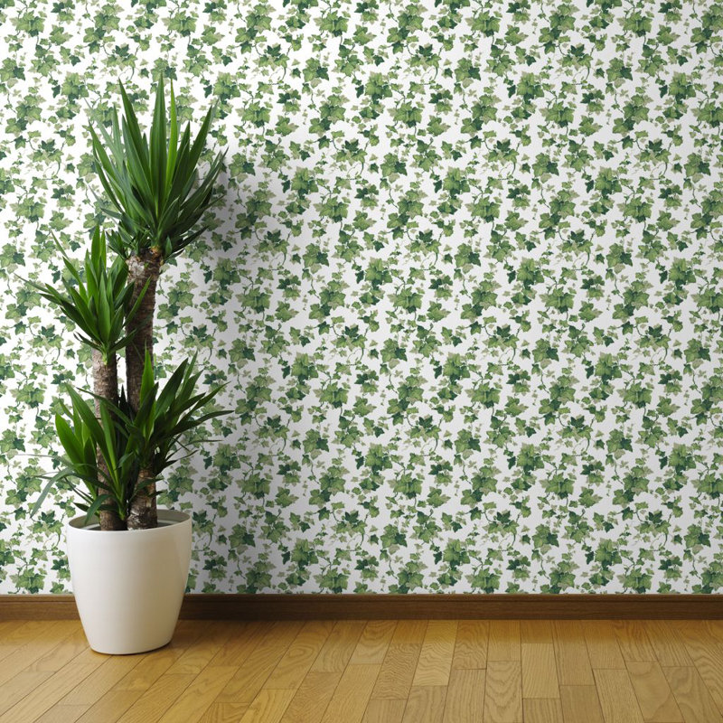 Ebern Designs Leiters Ivy Leaves 27 L X 24 W Texture Wallpaper