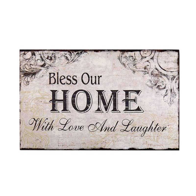 Winston Porter Bless Our Home With Love And Laughter Wood Wall Bless Our Home With Love And Laughter Wood Wall Decor