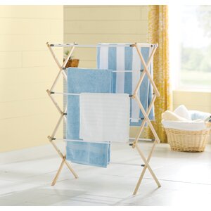 Pine Wood X-Frame Free-Standing Drying Rack