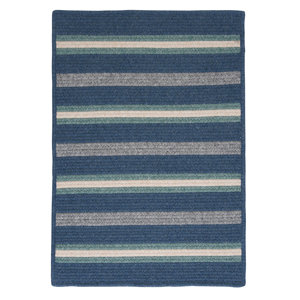 Salisbury Blue Striped Area Rug