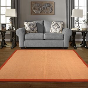 Makenna Hand-Woven Jute Rust Area Rug