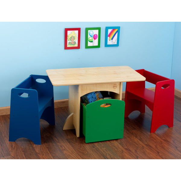 KidKraft Kids 4 Piece Rectangular Table and Chair Set ...