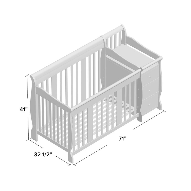 Baby Nursery White Storkcraft Portofino 4 In 1 Convertible Crib