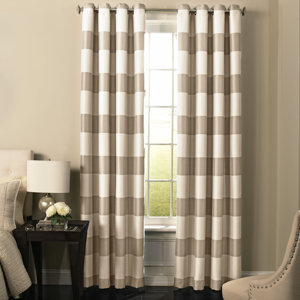 Gaultier Striped Max Blackout Grommet Single Curtain Panel