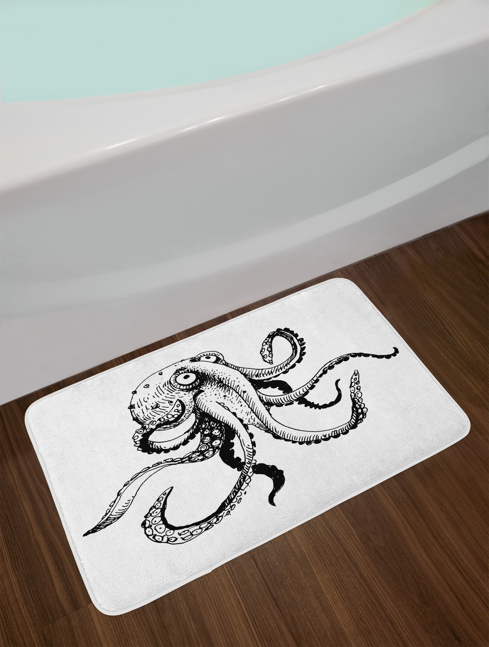 East Urban Home Smiling Octopus Bath Rug Wayfair