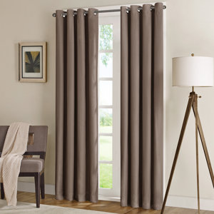 Luxor Solid Blackout Thermal Grommet Single Curtain Panel