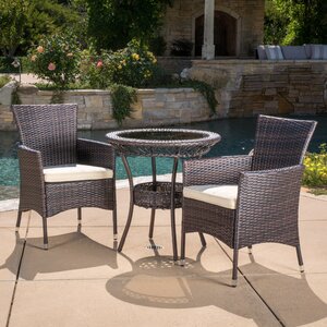 Spooner 3 Piece Dining Set with Cushions