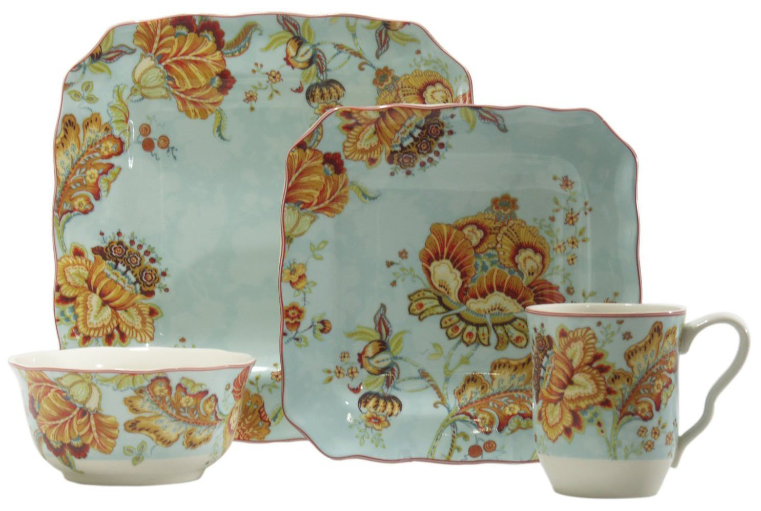 222 Fifth Gabrielle 16 Piece Dinnerware Set, Service for 4 & Reviews ... 222 Fifth Gabrielle 16 Piece Dinnerware Set, Service for 4 & Reviews ...
