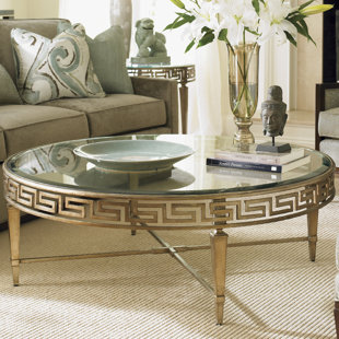 Gold Greek Key Coffee Table Wayfair Tower Place Deerfield Coffee Table