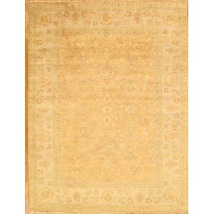 Sultanabad Hand-Knotted Camel/Light Blue Area Rug