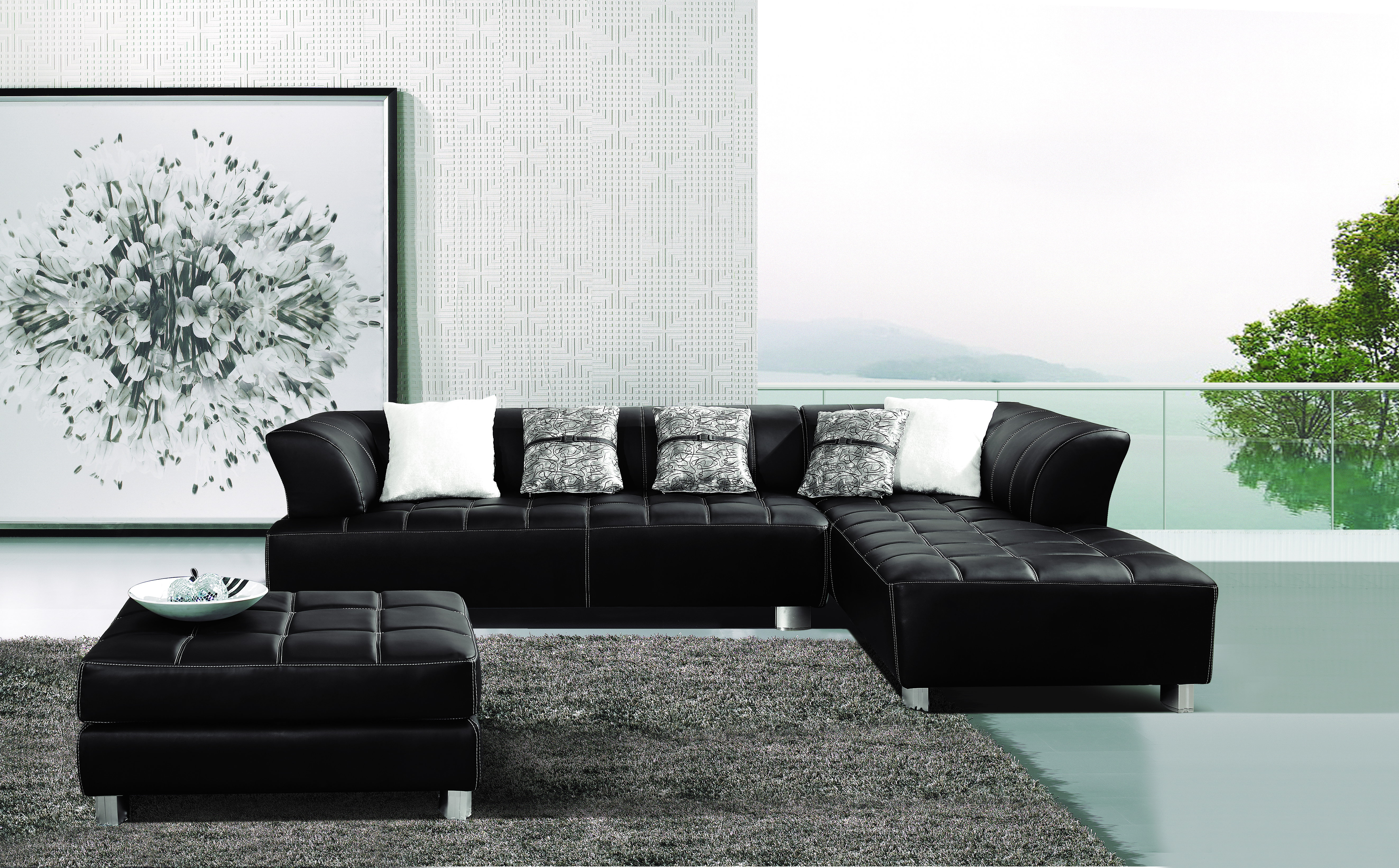 Klyne Right Hand Facing Sectional With Ottoman