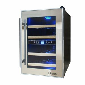 12 Bottle Dual Zone Freestanding Wine Cooler