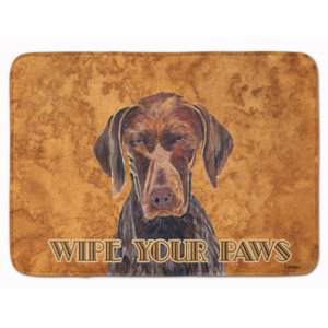 German Shorthaired Pointer Wipe Paws Memory Foam Bath Rug