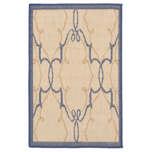 Brasstown Delicate Scroll Beige Indoor/Outdoor Area Rug