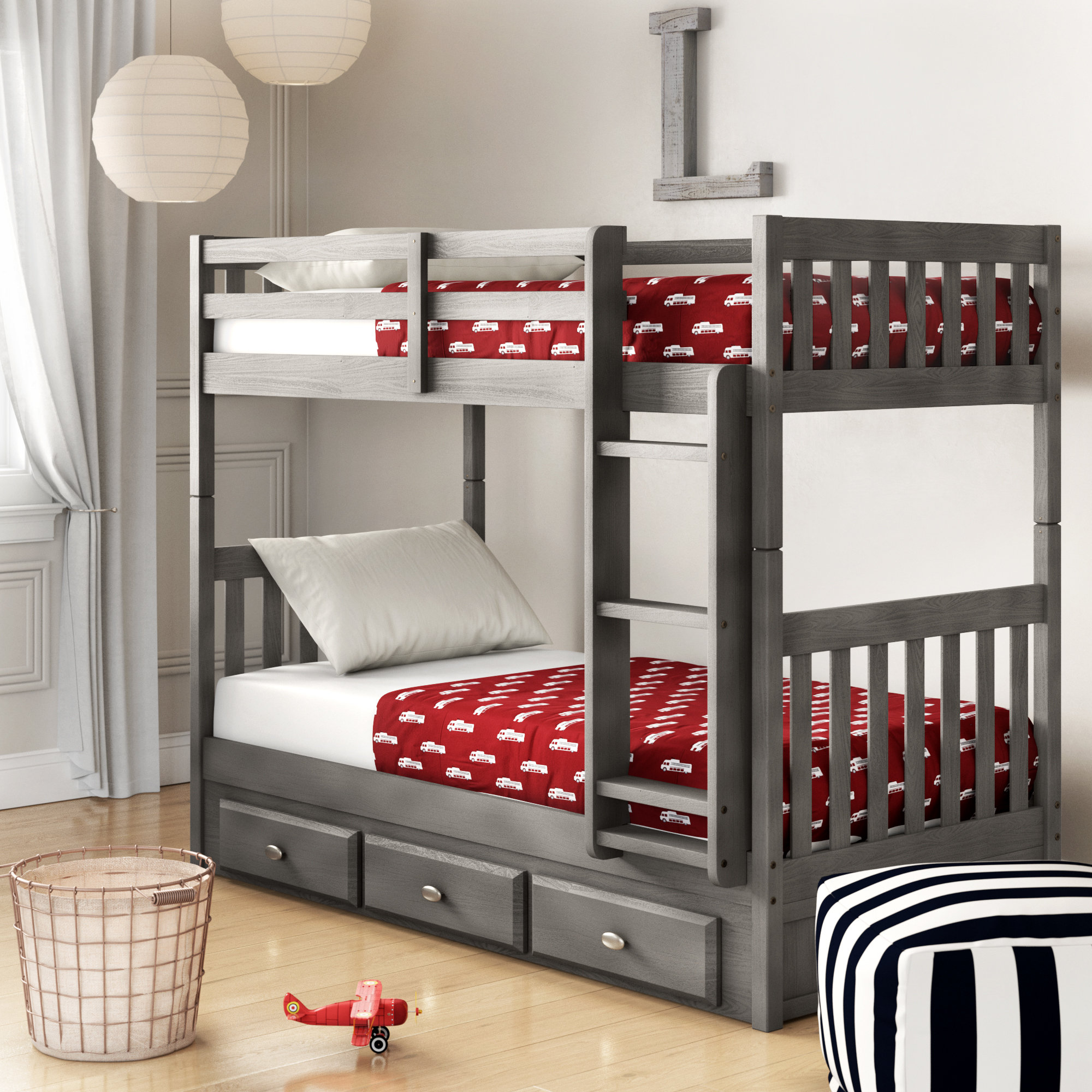 Birch Lane Williamson Twin Over Bed With Drawers Reviews Williamson Twin Over Bed