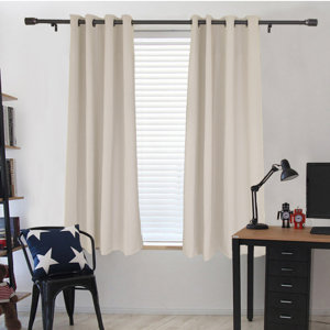Solid Blackout Thermal Grommet Curtain Panels (Set of 2)